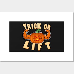 Trick or Lift Halloween Jack-o'-lantern Squats Posters and Art